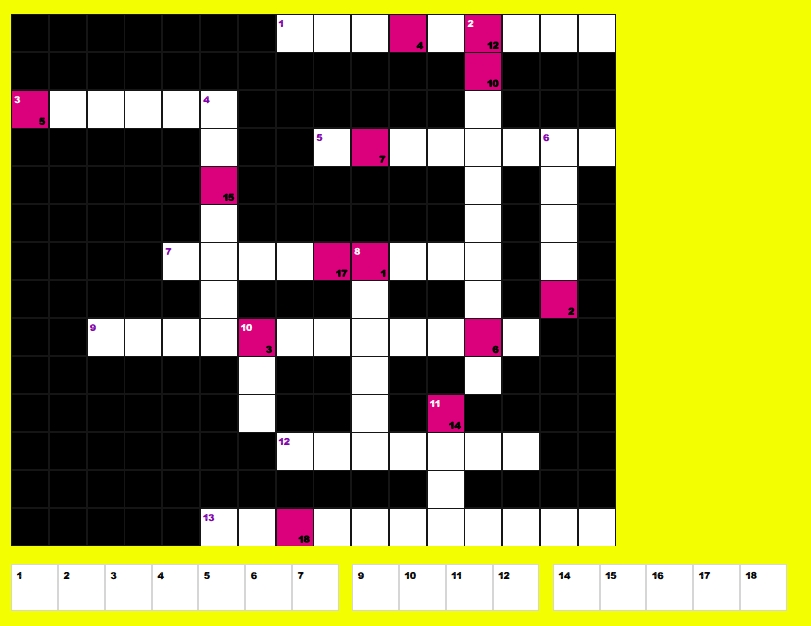 crossword puzzle with solution